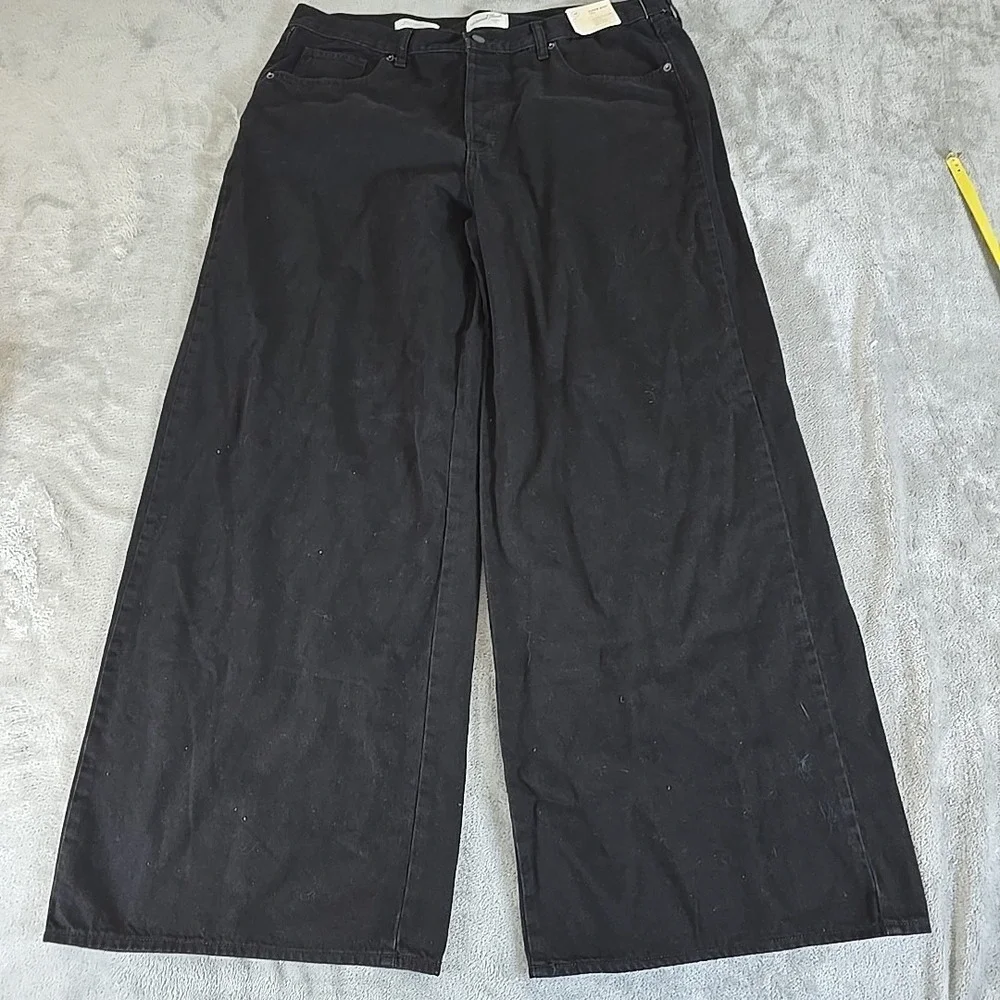 Universal‎ Threads  Jeans Womens 16R Black High-Rise Sailor Wide Leg Casual